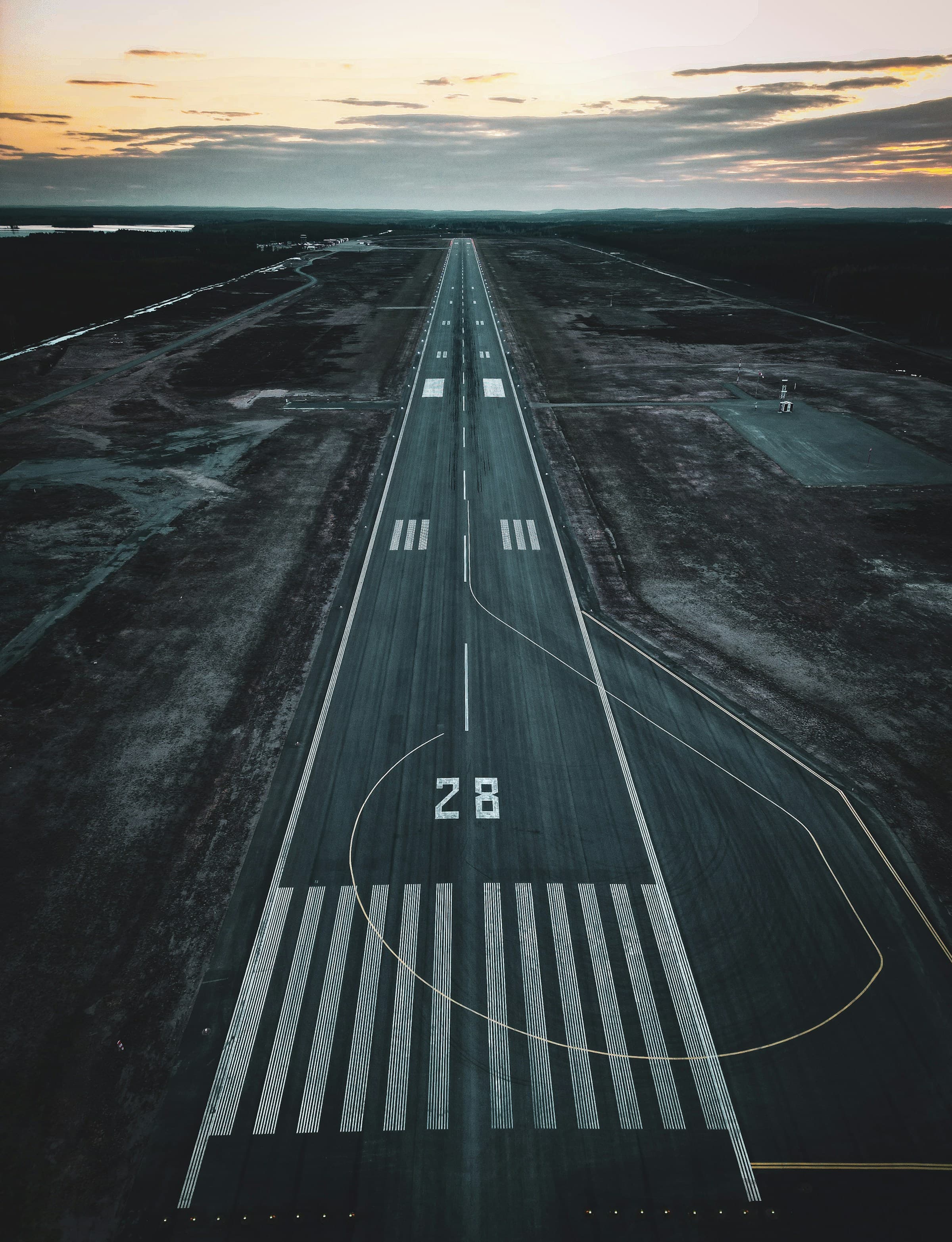Airport runway background